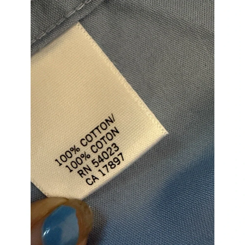 Banana Republic Mens L Shirt Light Blue Roll Tab Sleeve Utility Safari Cotton